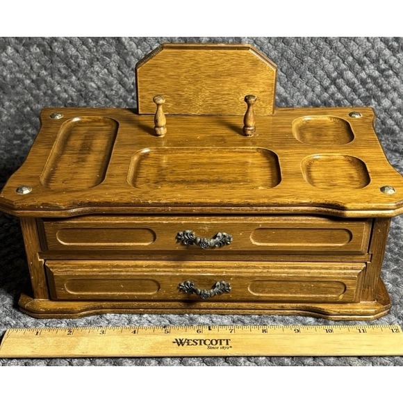 VTG Mele Co Designer Valet/Jewelry Box with‎ Gold Velvet Lining MCM - Picture 8 of 11